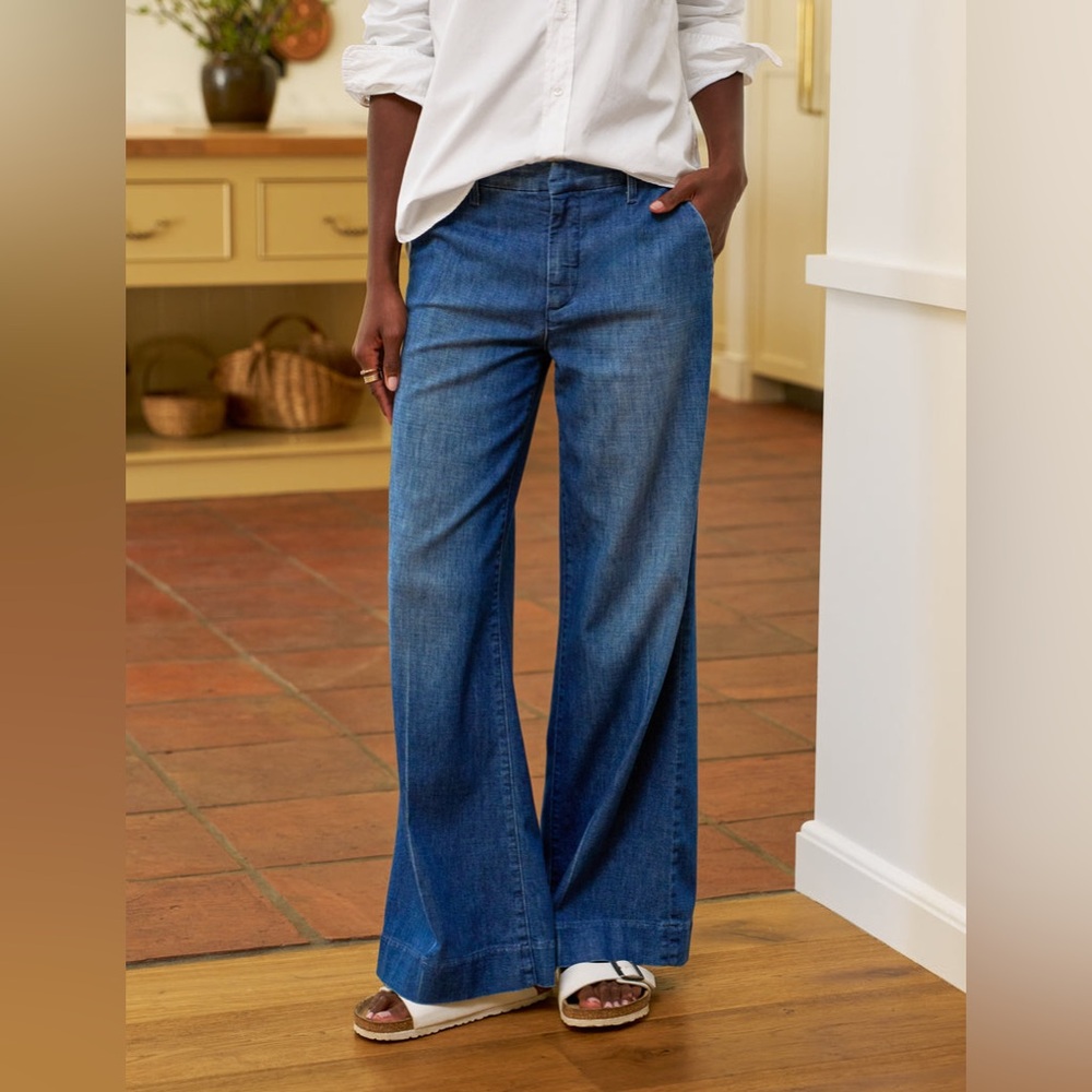 Frank & Eileen Indigo Wide Leg Denim Pants